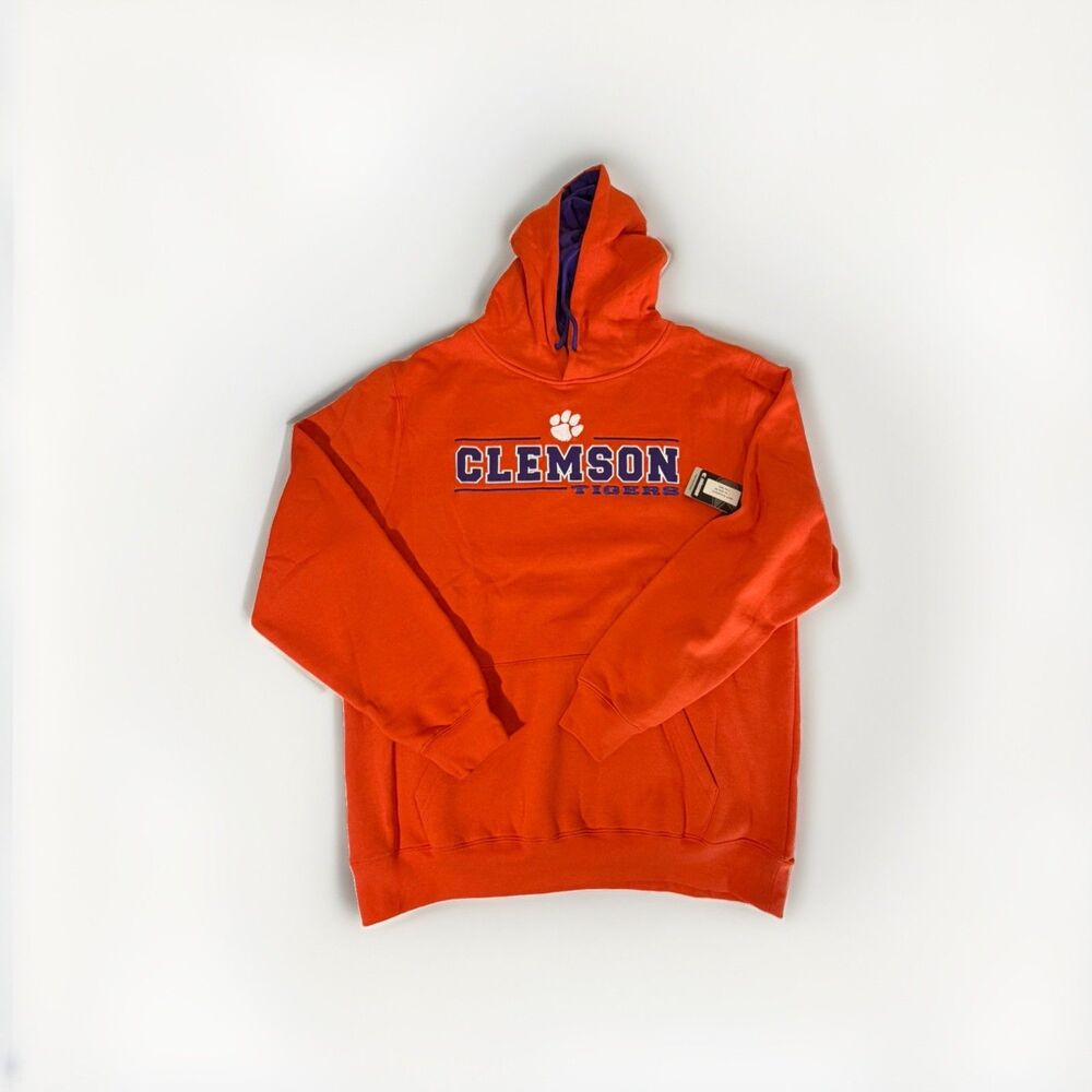 Colosseum Clemson Tigers Hoodie NWT Orange Purple Men’s XL Pullover